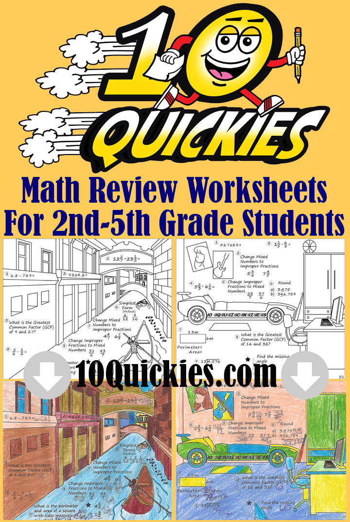 exciting-math-review-worksheets-for-2nd-3rd-4th-5th-grade-students