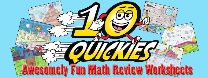 four free math review worksheets for 2nd 3rd 4th 5th grade students